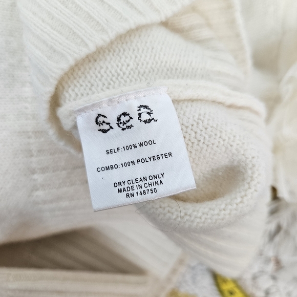 SEA NEW YORK Novia Princess Wool Sweater Size XS Cream - Picture 9 of 10